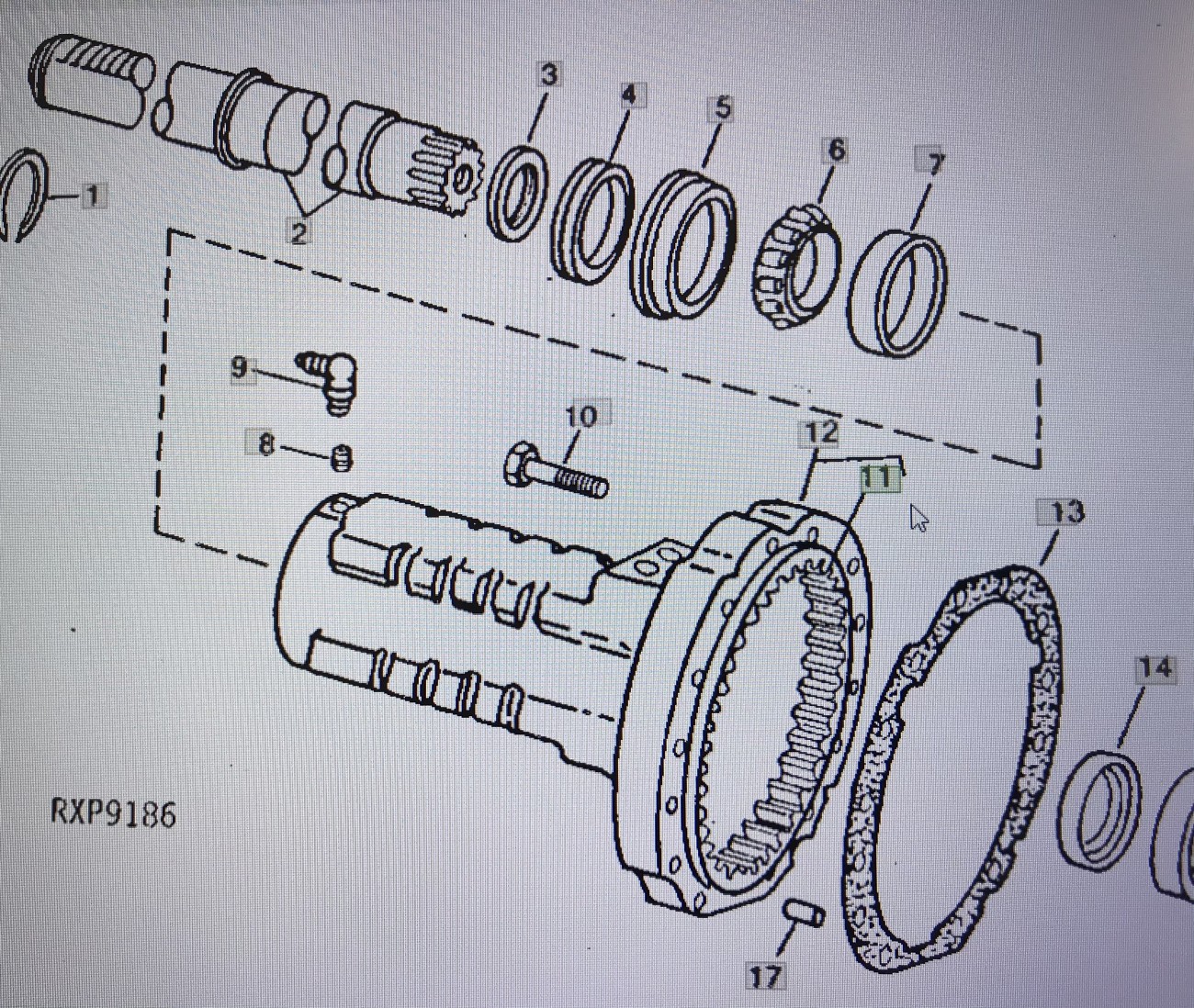 John Deere R57616/R6426/przekładnia pierścieniowa-wieniec/John 4555/4755/4955