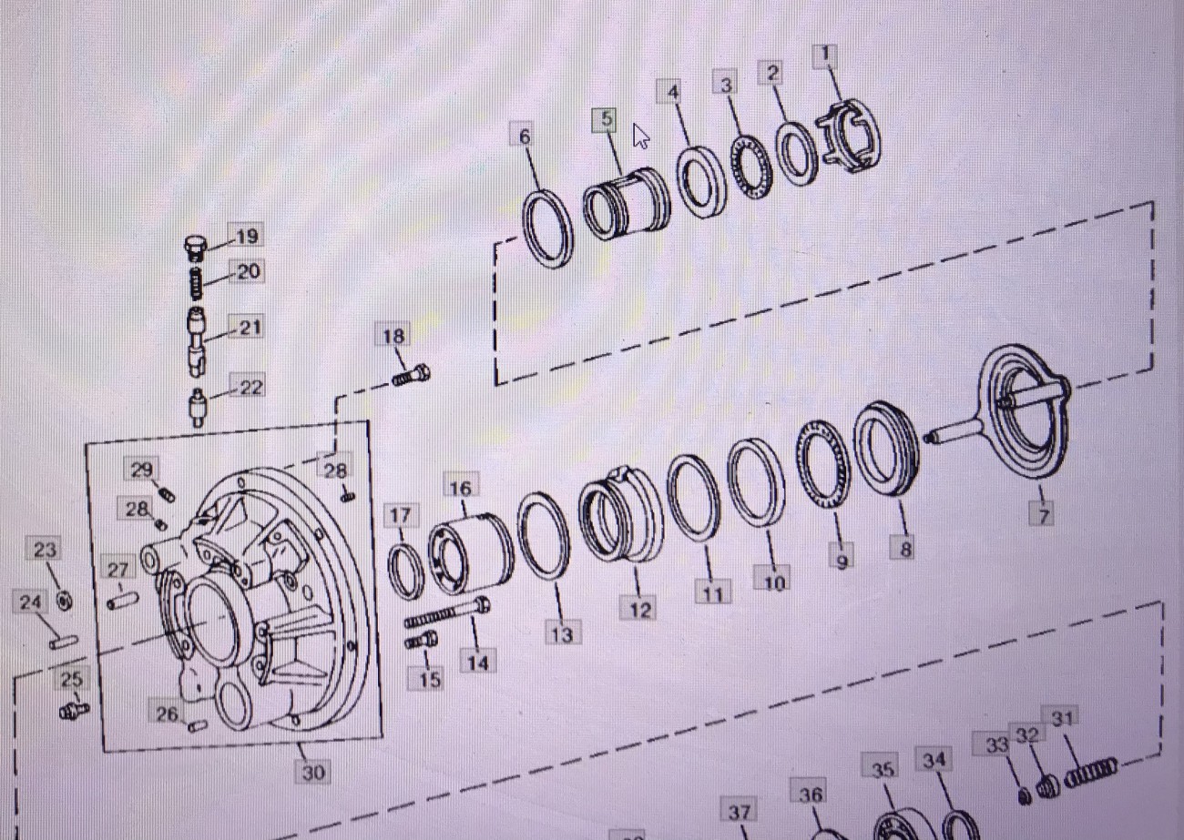 John Deere R62624/tłoczek/John Deere 4555/4755/4955 Nr części R62624