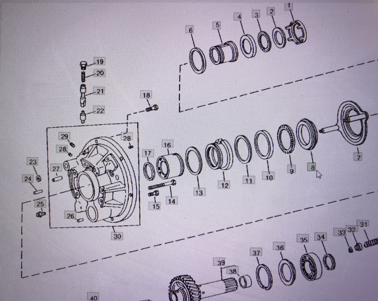 John Deere R62626/pierścień łoźyska nośny/John Deere 4555/4755/4955 Nr części R62626