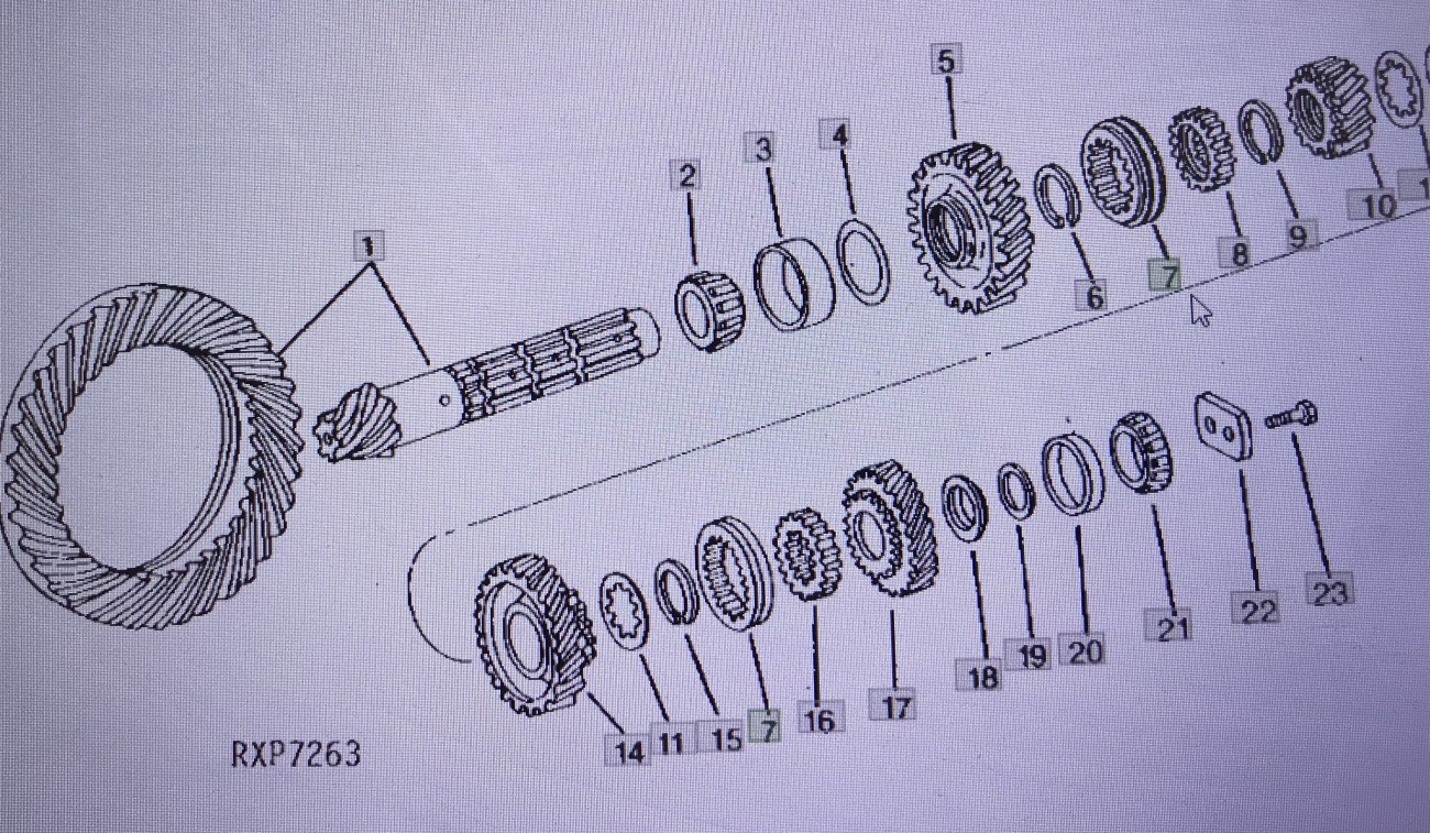 John Deere R62875/pierścień zmiany biegów/John Deere 4555/4755/4955 Nr części R62875