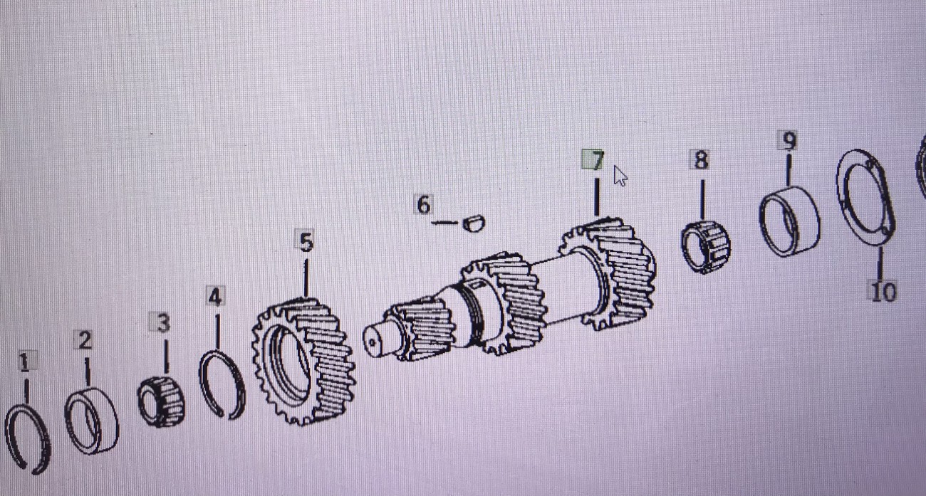 John Deere R67220/wał pośredni/John Deere 4555/4755/4955 Nr części R67220