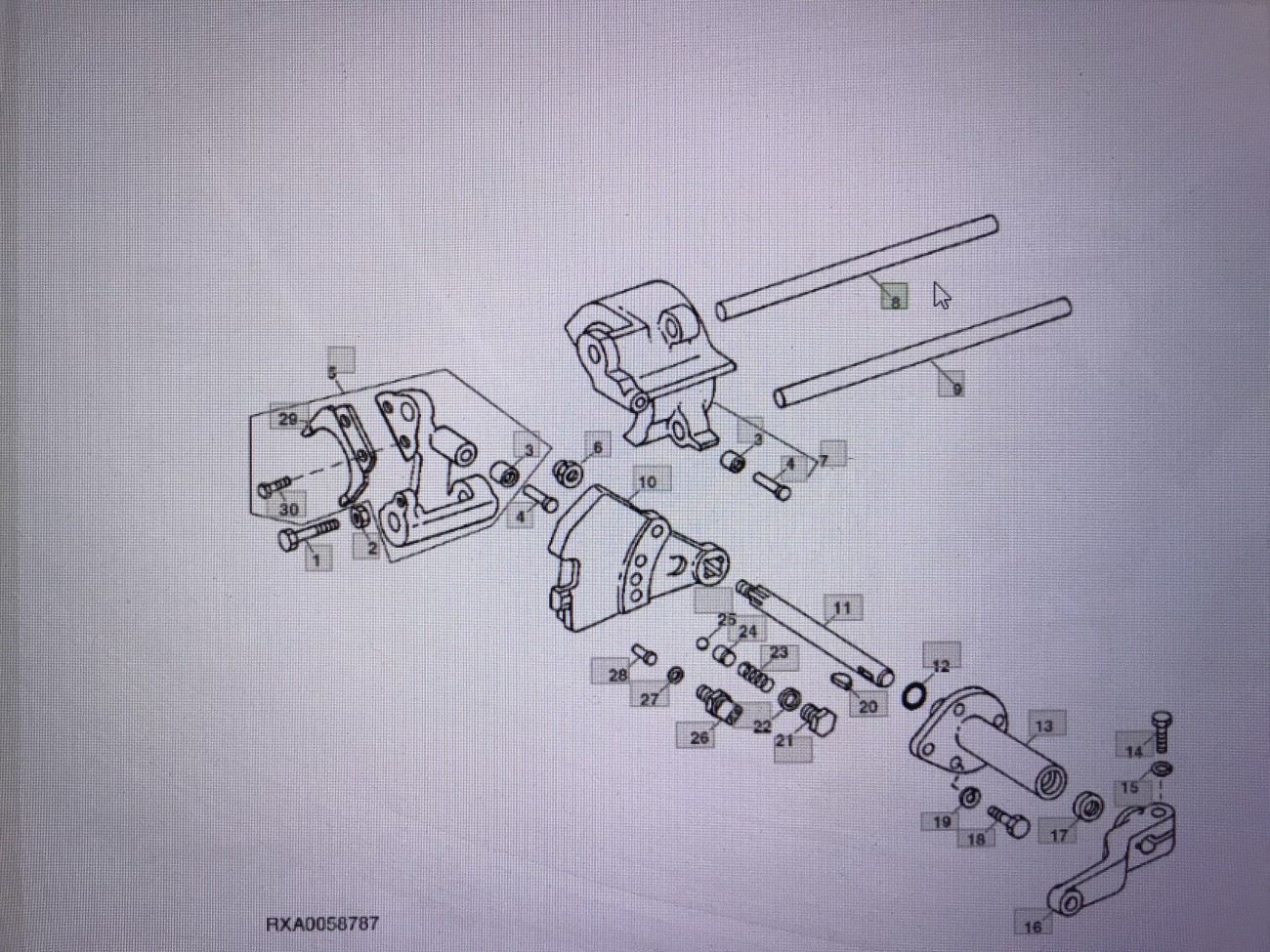John Deere R70558/wał/ John Deere 4555/4755/4955