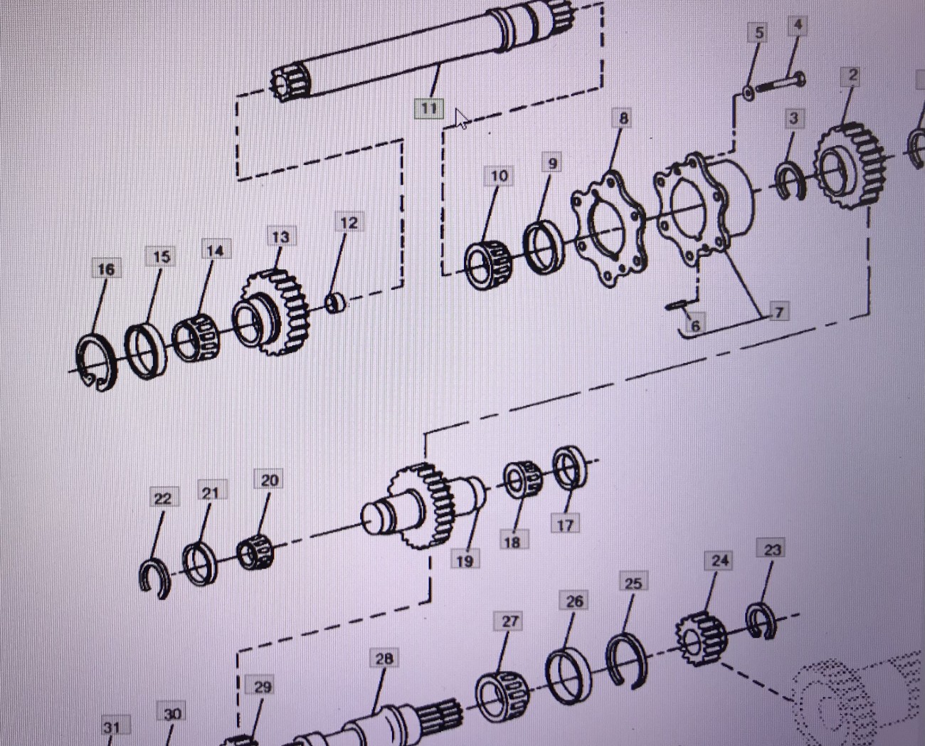 John Deere R70840/wał napędowy MFWD/John Deere 4555/4755/4955