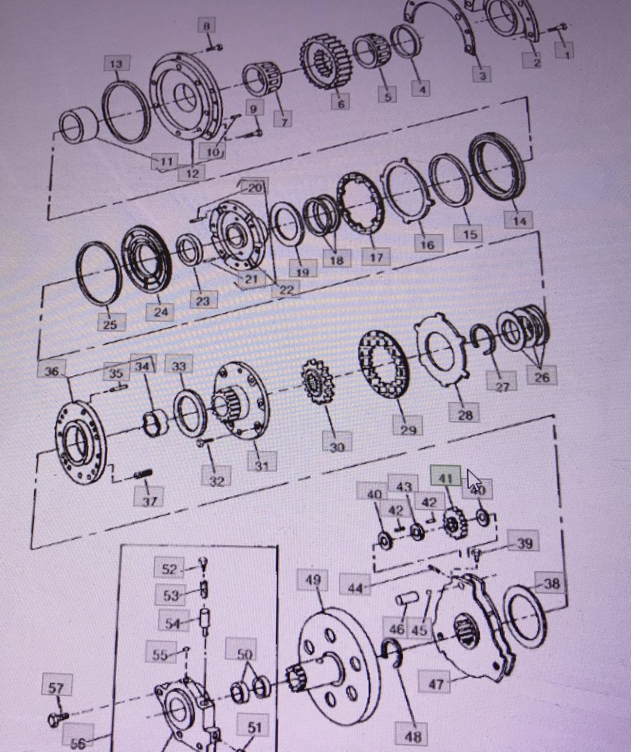 John Deere R70842/wałek zębaty/John Deere 4555/4755/4955