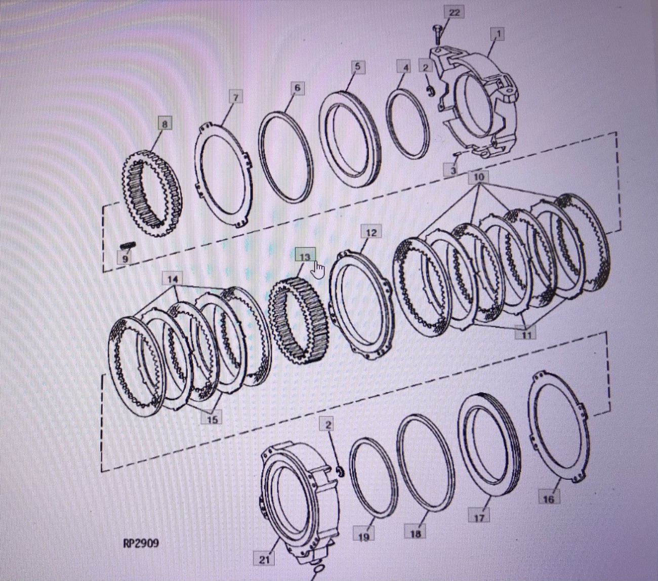 John Deere R71753/bieg-koło zębate/John Deere 4555/4755/4955