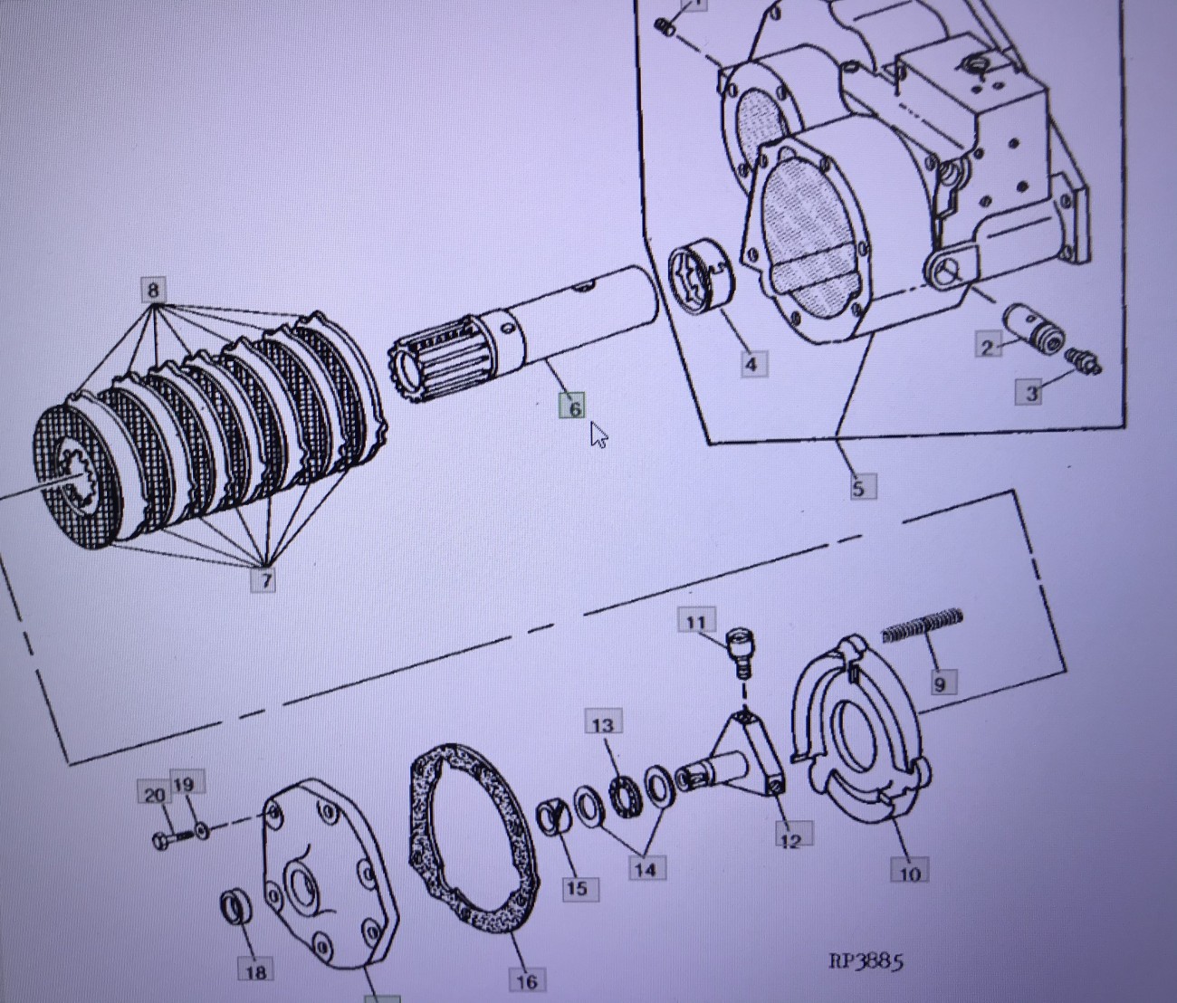 John Deere R72000/wał/John Deere 4555/4755/4955