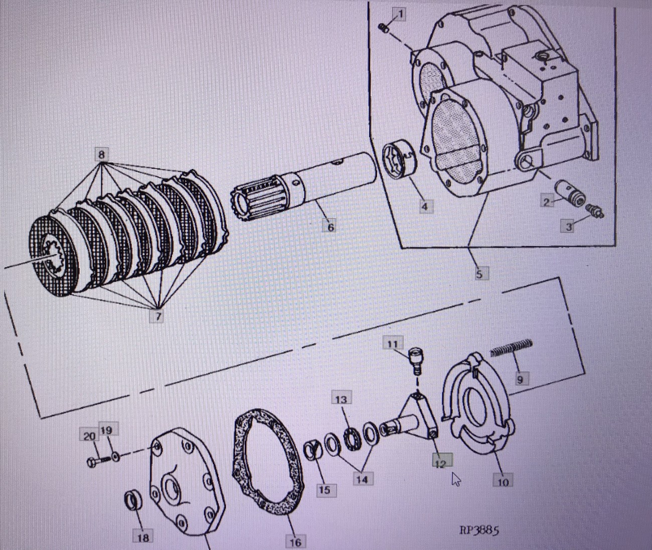 John Deere R72038/wał/John Deere 4555/4755/4955