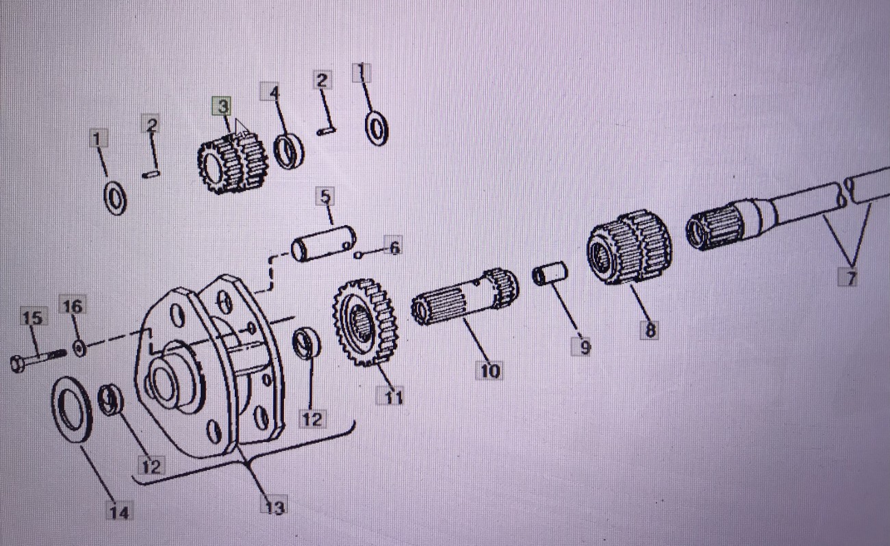 John Deere R73242/koło zębate/John Deere 4555/4755/4955 Nr części R73242