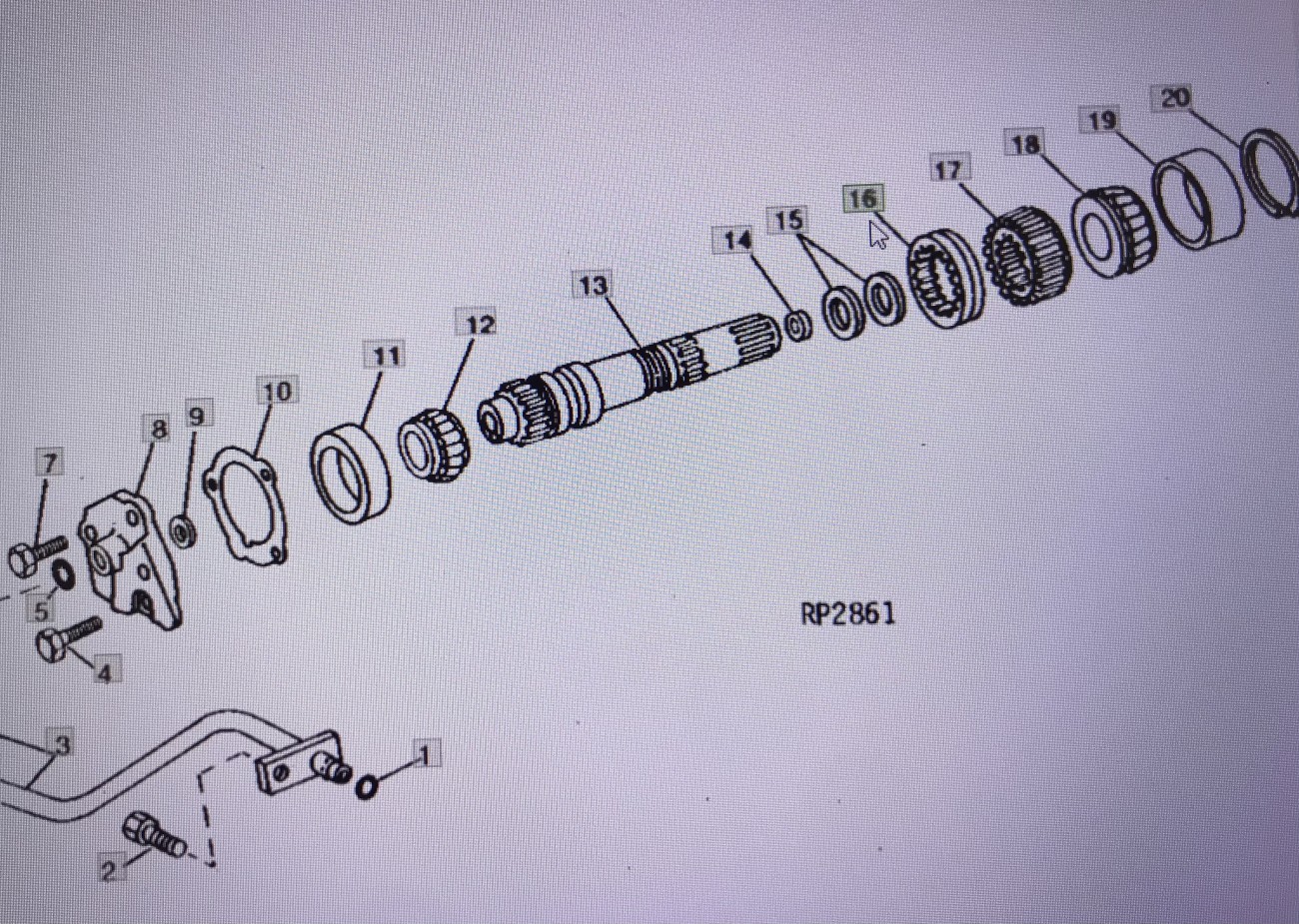 John Deere R73307/pierścień zmiany biegów/John Deere 4555/4755/4955