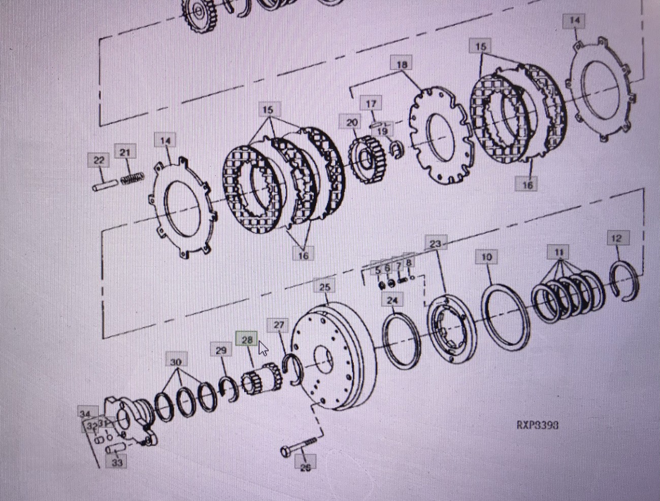 John Deere R77061/wał napędowy/John Deere 4555