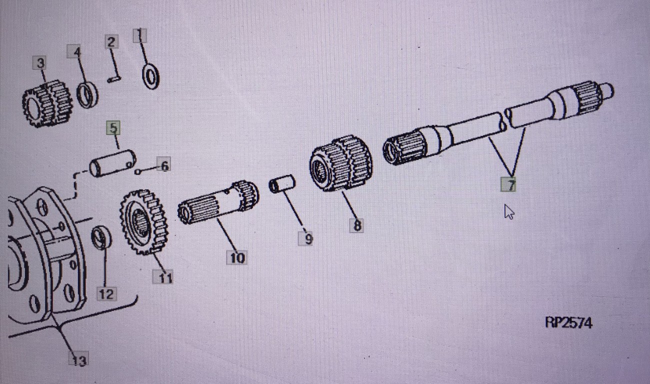 John. Deere R77282/wał/John Deere 4555/4755/4955 Nr części R77282