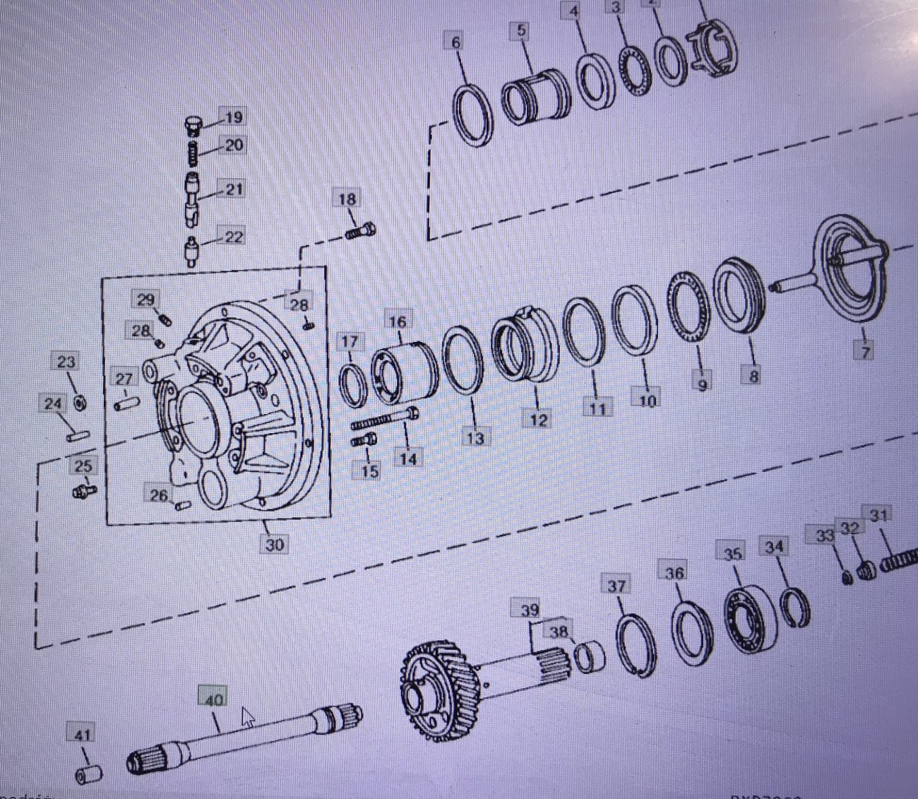John Deere R77282/wał/John Deere 4555/4755/4955 Nr części R77282 Pasuje do 4555/4755/4955