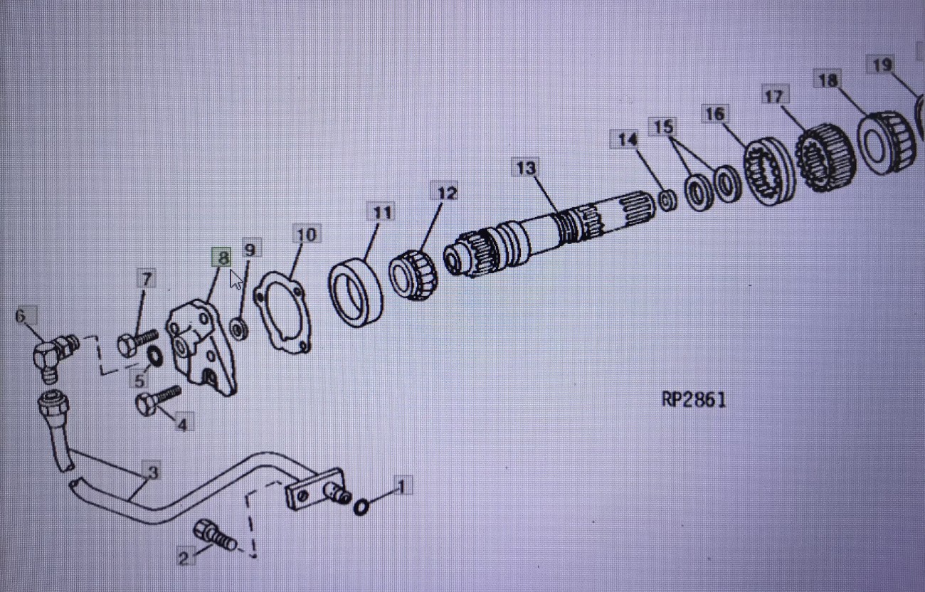 John Deere R78327/element ustalający/John Deere 4555/4755/4955
