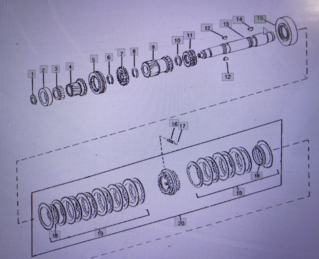 John Deere R78985/bęben synchronizatora/John Deere 4555/4755/4955 Nr części R78985