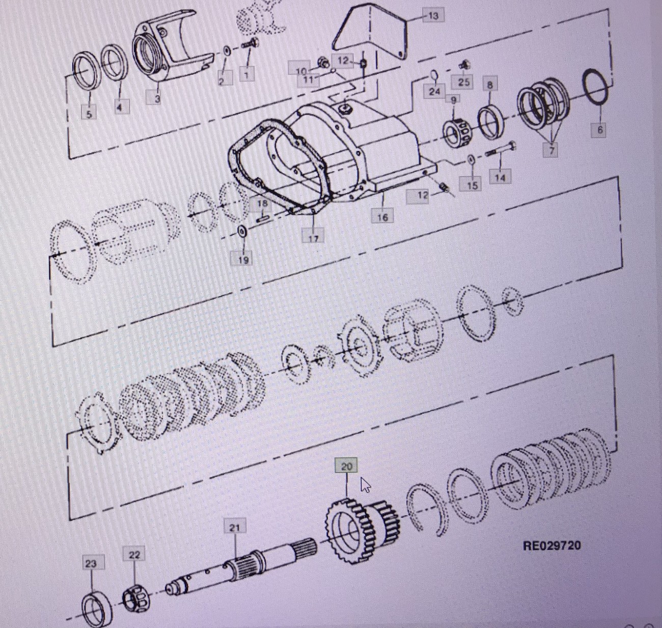 John Deere R81379/RE81380/bieg/John Deere 4555/4755/4955
