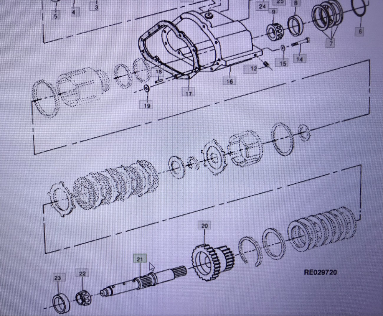 John Deere R82499/wał/John Deere 4555/4755/4955