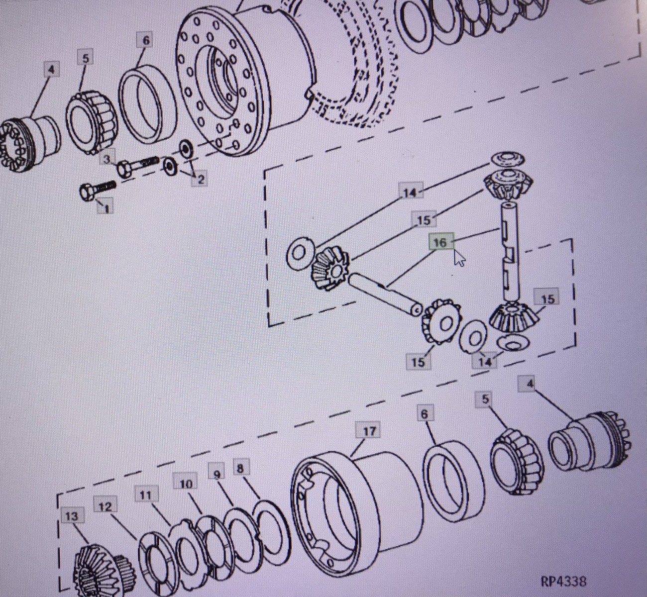 John Deere R83119/wał/John Deere 4555/4755/4955