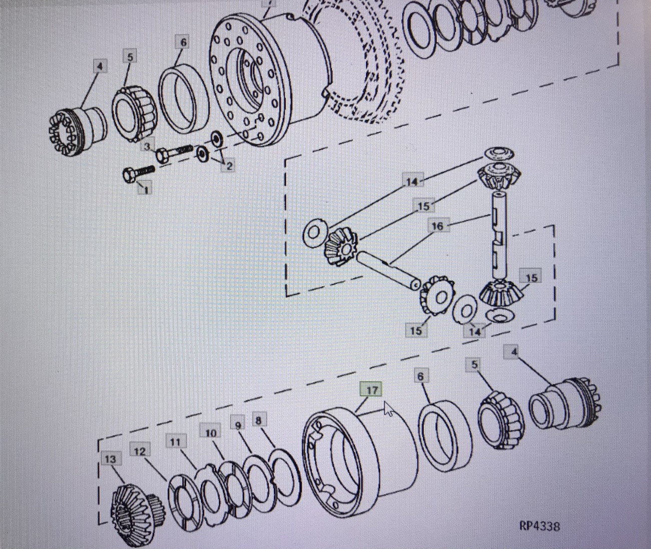 John Deere R83149/obudowa dyferencjału/John Deere 4555/4755/4955