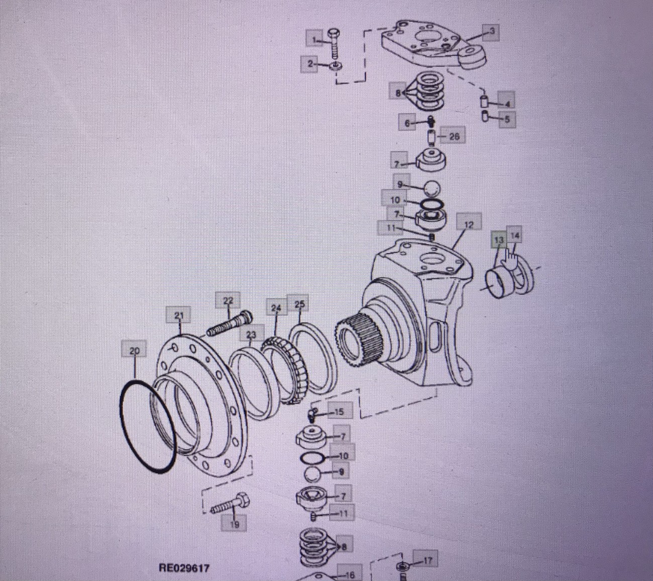 John Deere R86488/tuleja/John Deere 4555/4755/4955