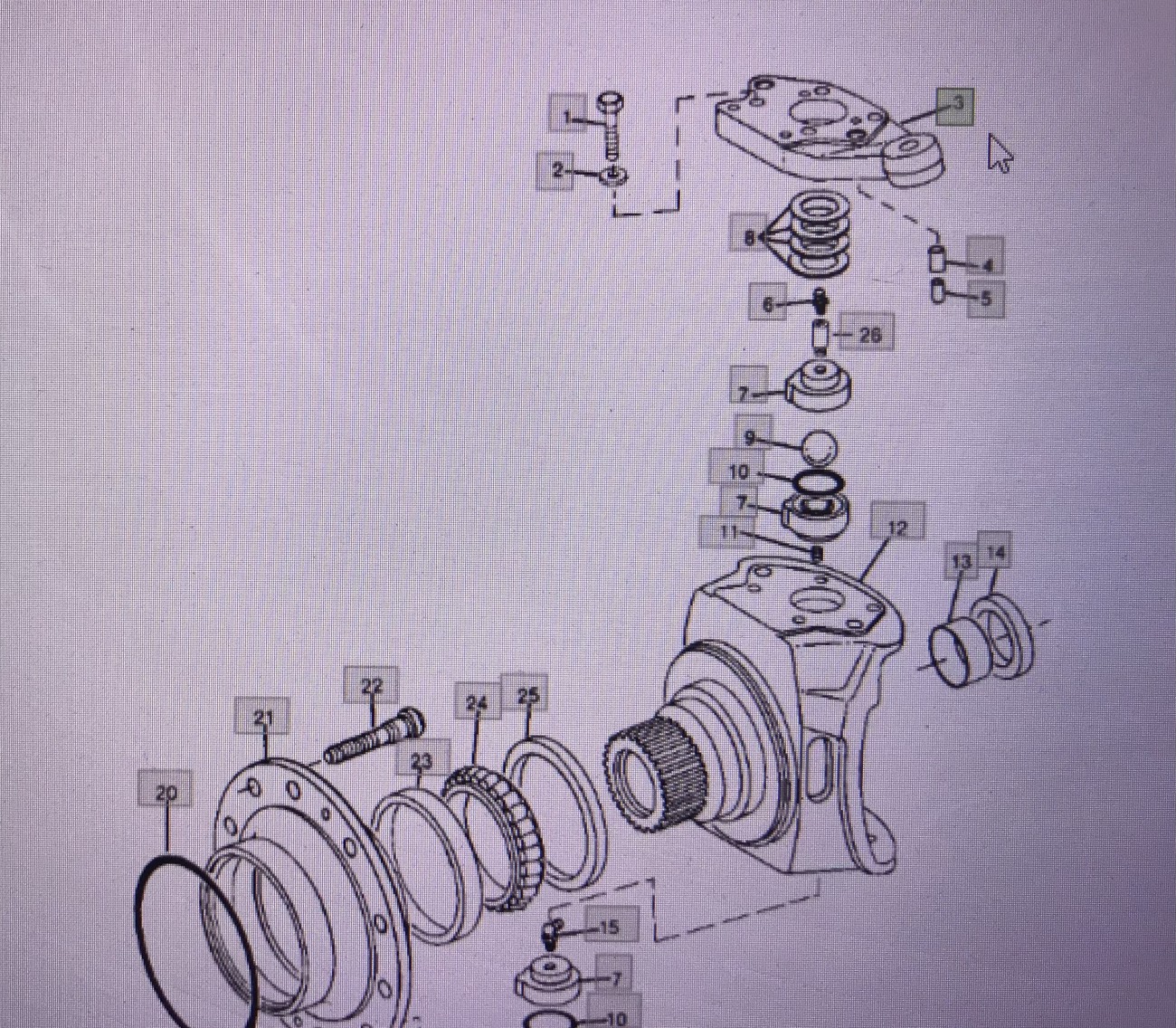 John Deere R86740(prawa)/R86741(lewa)/Ramię układu kierowniczego/John Deere 4555/4755/4955