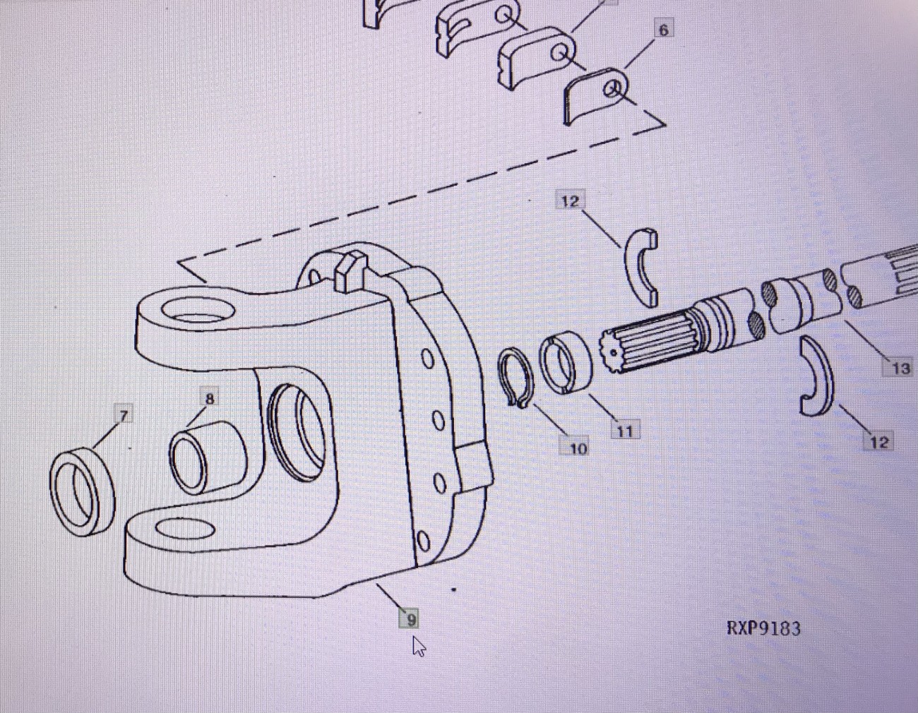 John Deere R89008/R89007/jarzmo/John Deere 4555/4755/4955