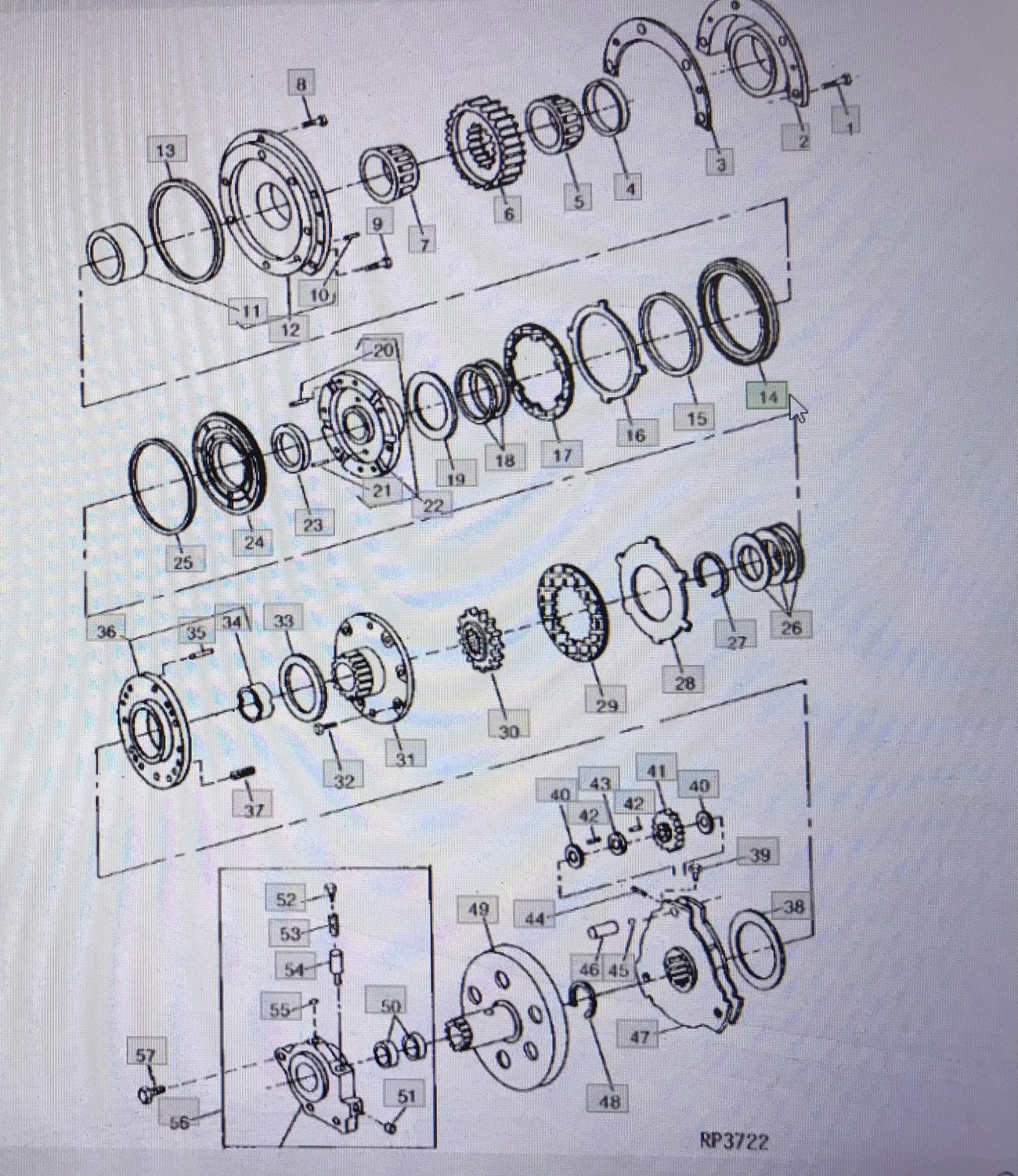 John Deere R94371/tłoczek/John Deere 4555/4755/4955