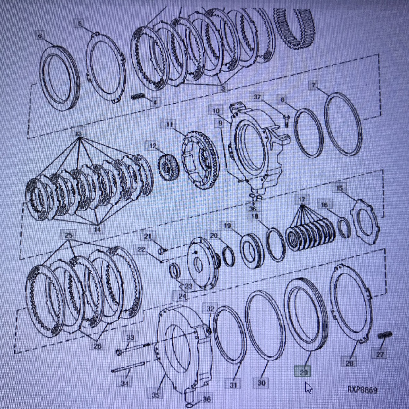 John Deere R97382(R65589)/tłoczek/John Deere 4555/4755/4955