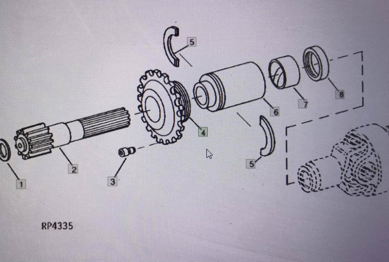 John Deere R99353/element ustalający/John Deere 4555/4755/4955 Nr części R99353