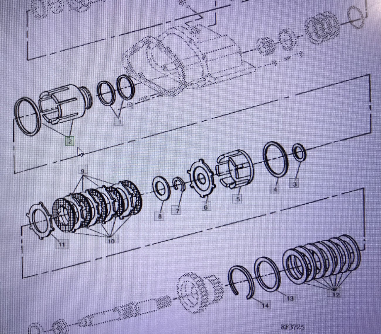 John Deere RE 13951/Bęben/John Deere 4555/4755/4955