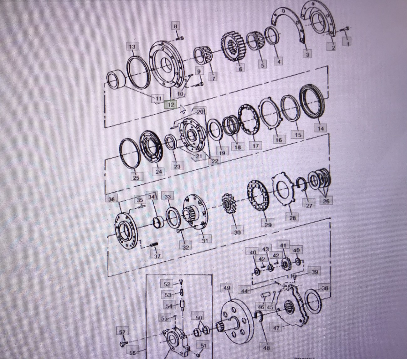 John Deere RE13236/obudowa/John Deere 4560/4755/4850/4960/4955