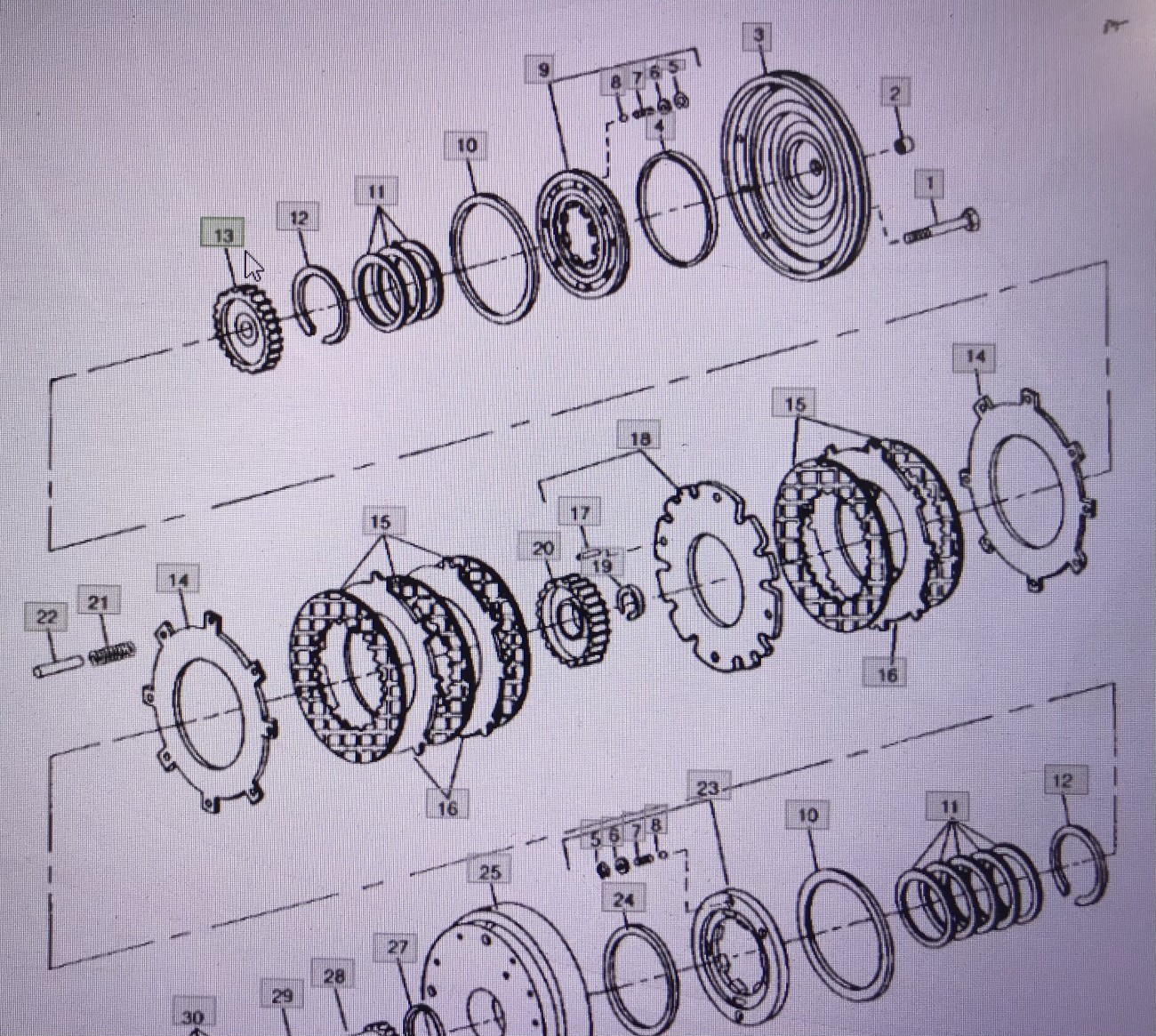 John Deere RE16824/piasta/John Deere 4555/4755/4955