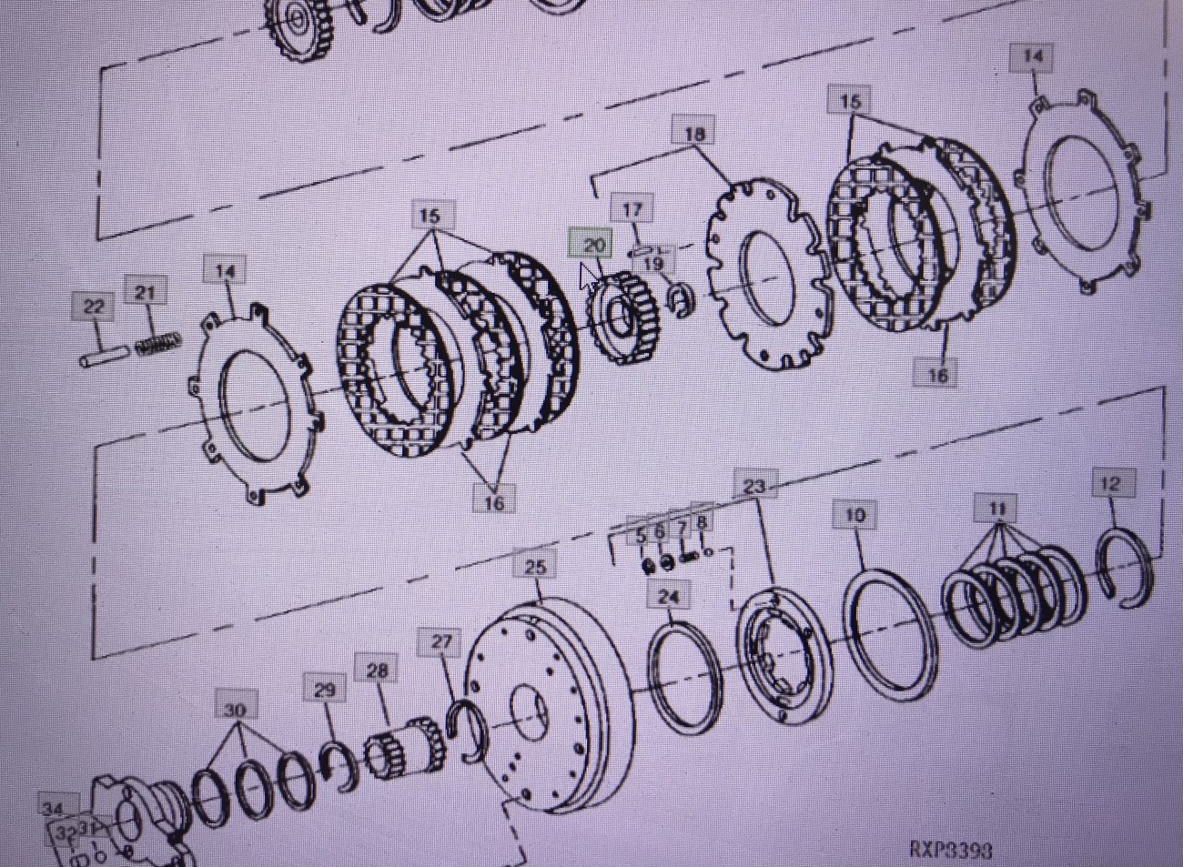 John Deere RE16825/piasta/John Deere 4555/4755/4955