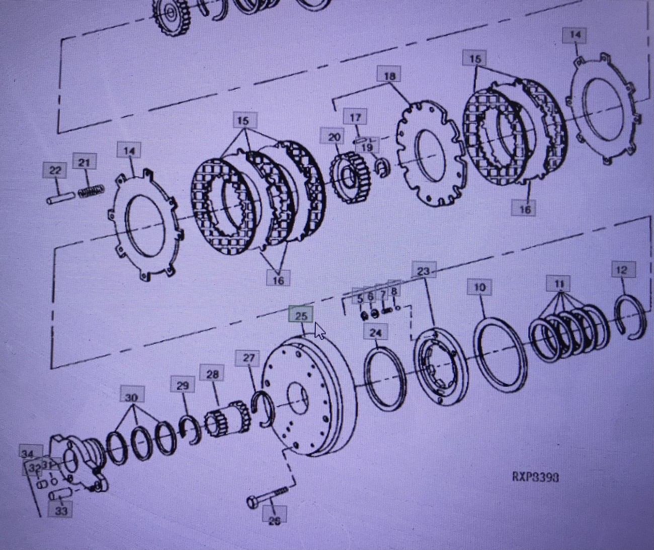 John Deere RE25678/bęben/John Deere 4555/4755/4955