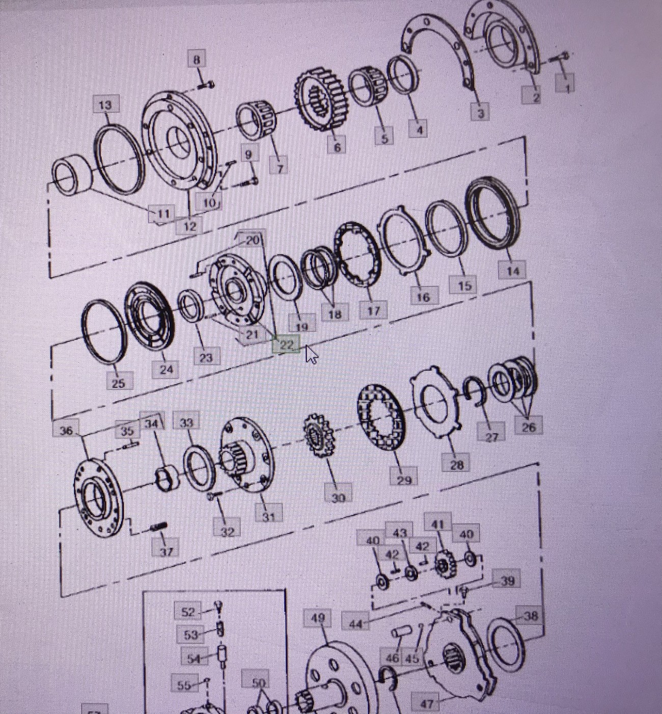 John Deere RE35457/bęben/John Deere 4555/4755/4955