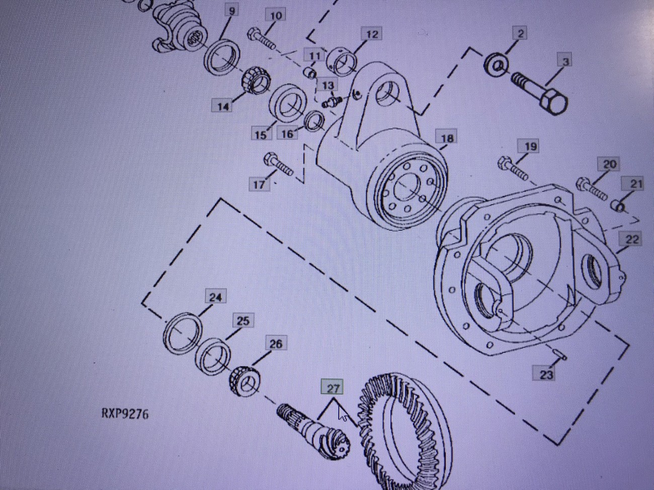 John Deere RE42611/przekładnia zębata stoźkowa/John Deere 4555/4755/4955