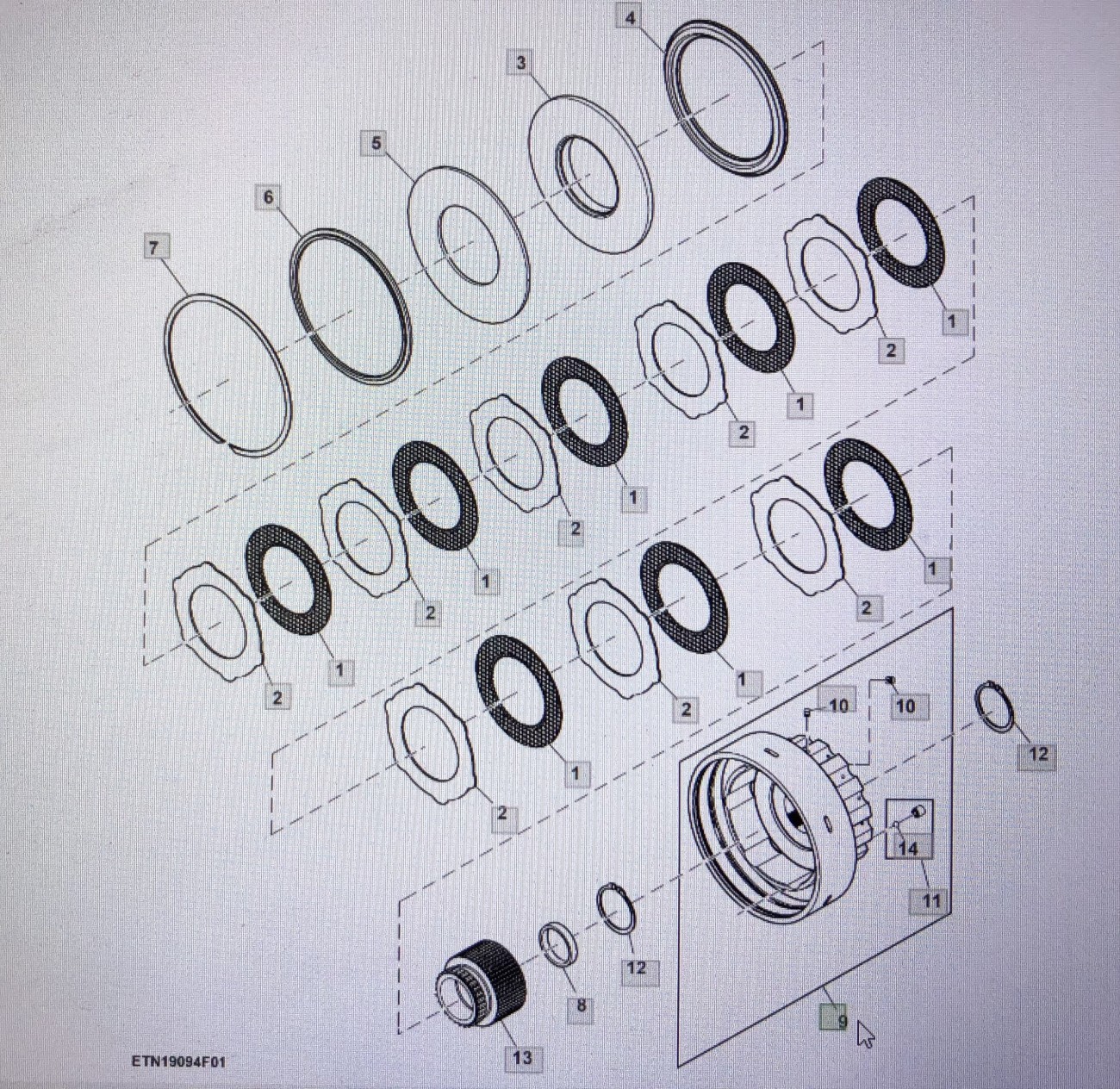 JOHN DEERE RE578077/John Deere bęben/John Deere 8345R 8245R 8270R 8320R 8370R 8400R