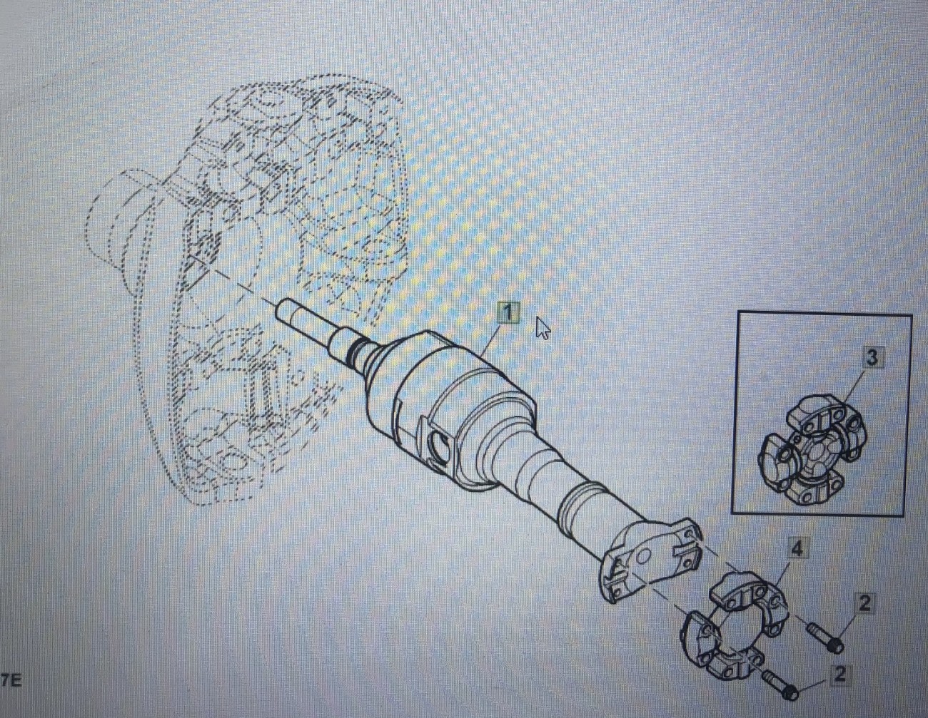 JOHN DEERE RE586742/John Deere wał napędowy/John Deere 8345 R 8245R 8270R 8295R 8320R