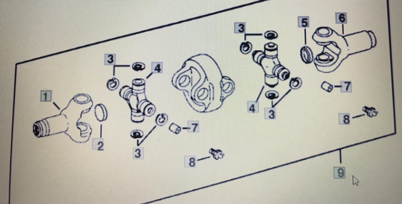 John Deere RE70738/przegub komplet/John Deere 4555/4755/4955 Nr części RE 70738