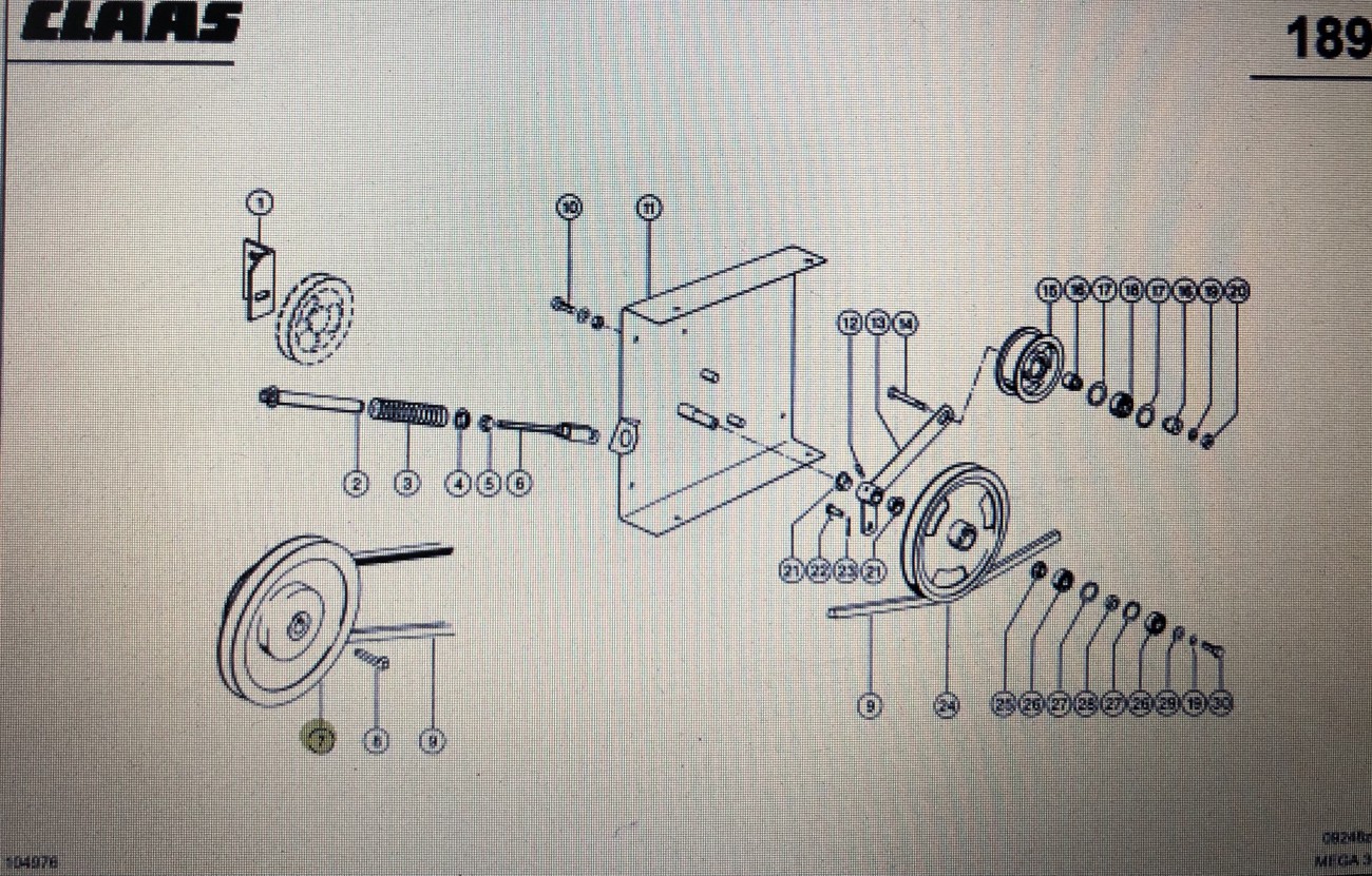 Koło pasowe Claas Mega 370-340 Nr katalogowy 000 050 114 0 | 000 050 115 0