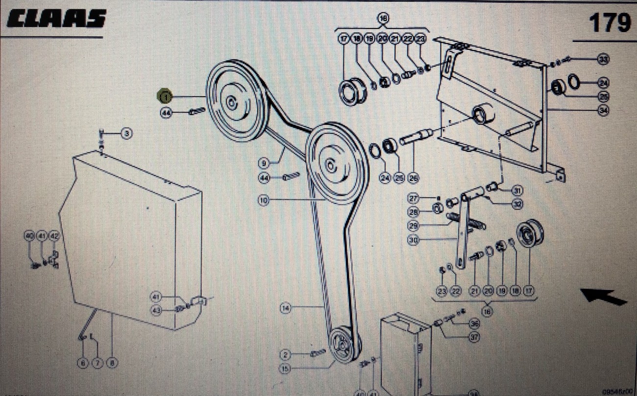 Koło pasowe Claas Mega 370-340 Nr katalogowy 000 050 114 0