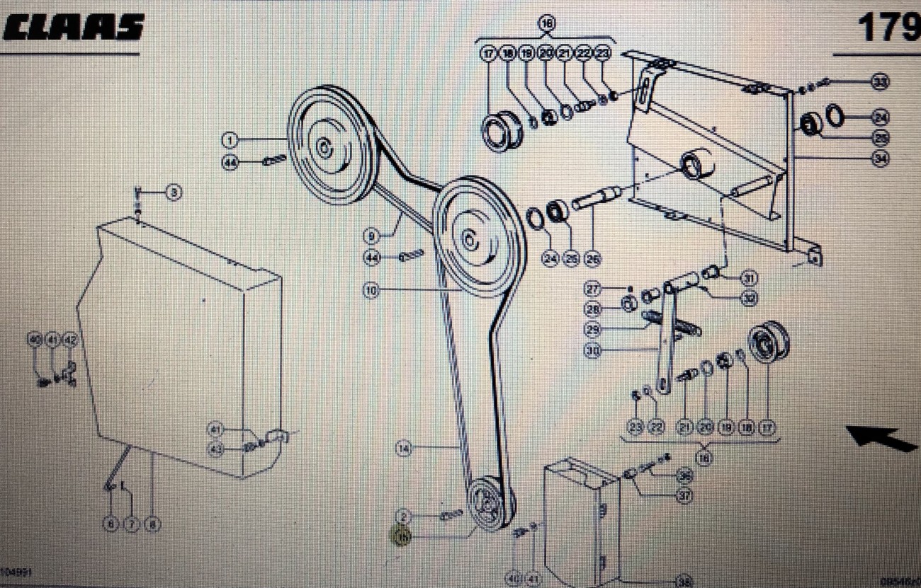 Koło pasowe Claas Mega 370-340 Nr katalogowy 000 538 672 1