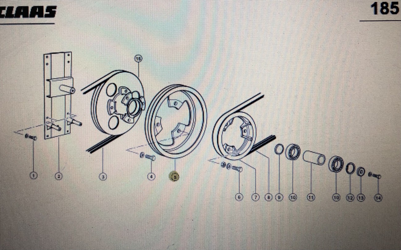 Koło pasowe Claas Mega 370-340 Nr katalogowy 000 544 176 0