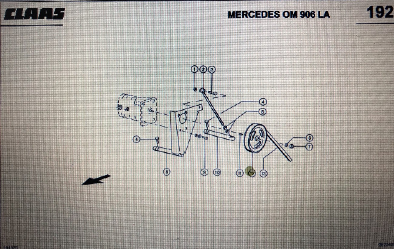 Koło pasowe Claas Mega 370-340 Nr katalogowy 000 544 193 0