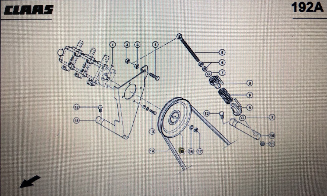 Koło pasowe Claas Mega 370-340 Nr katalogowy 000 544 214 0