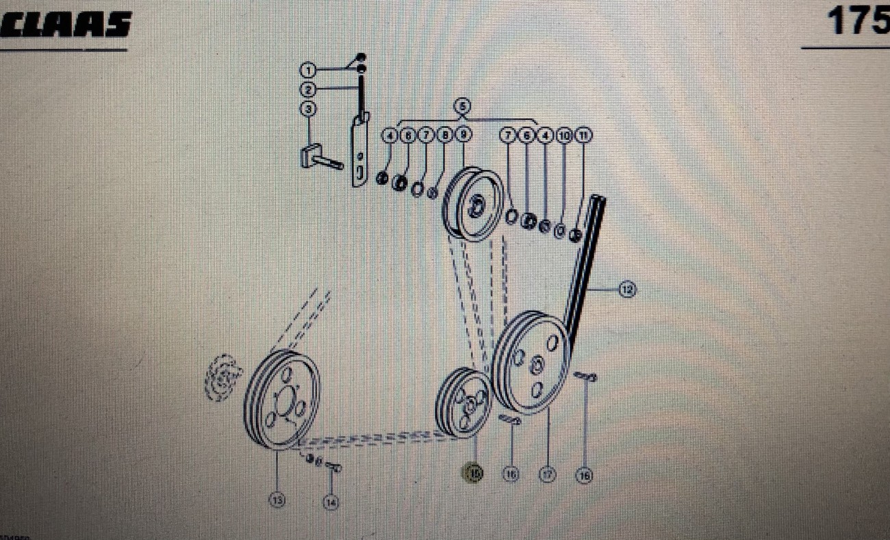 Koło pasowe Claas Mega 370-340 Nr katalogowy 000 609 761 0