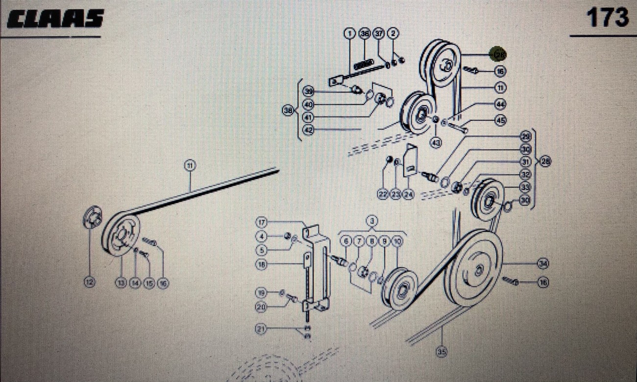 Koło pasowe Claas Mega 370-340 Nr katalogowy 000 629 135 0