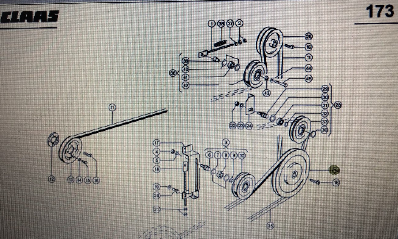 Koło pasowe Claas Mega 370-340 Nr katalogowy 000 629 720 1
