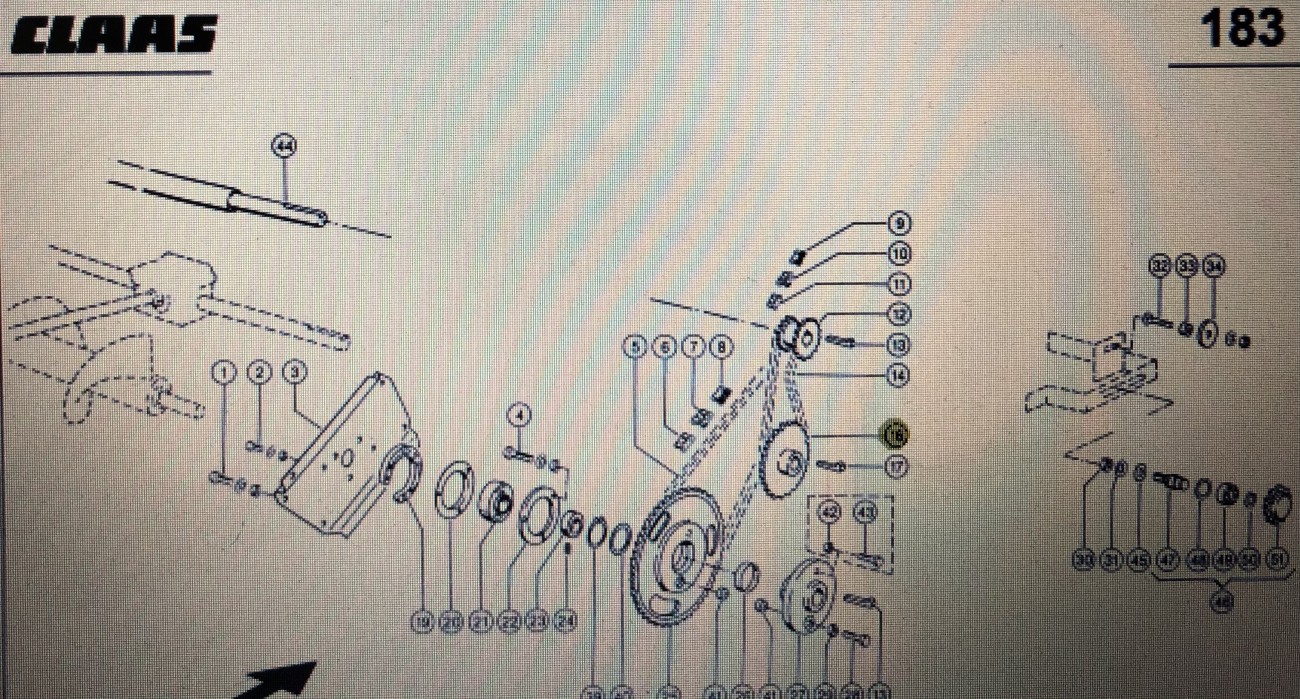 Koło pasowe Claas Mega 370-340 Nr katalogowy 000 642 490 1