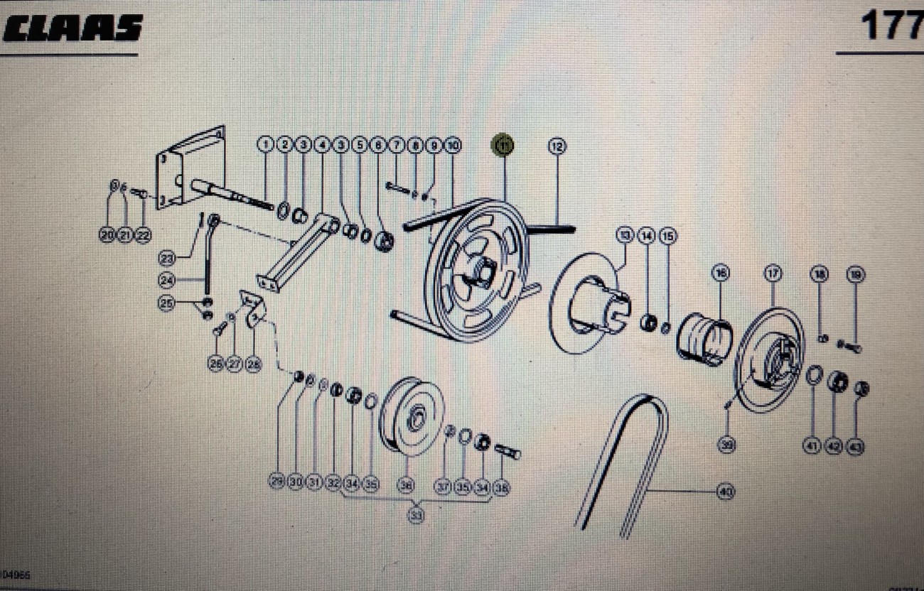 Koło pasowe Claas Mega 370-340 Nr katalogowy 000 644 136 0