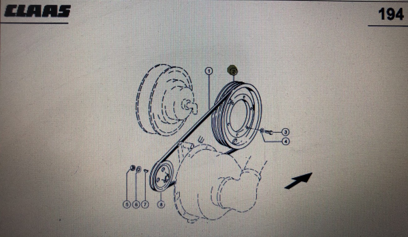 Koło pasowe Claas Mega 370-340 Nr katalogowy 000 644 519 0